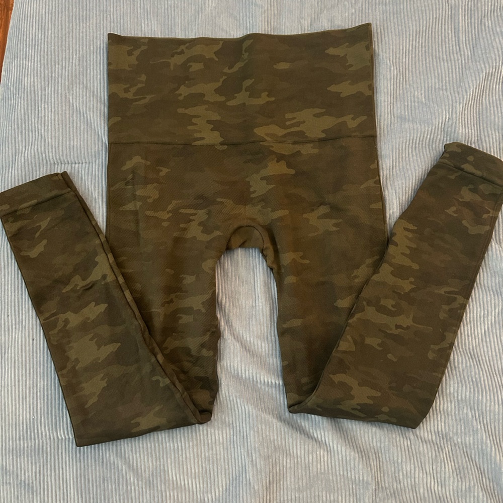 Spanx green camo leggings